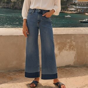 Everlane The Way High Sailor Jean in Tint Blue